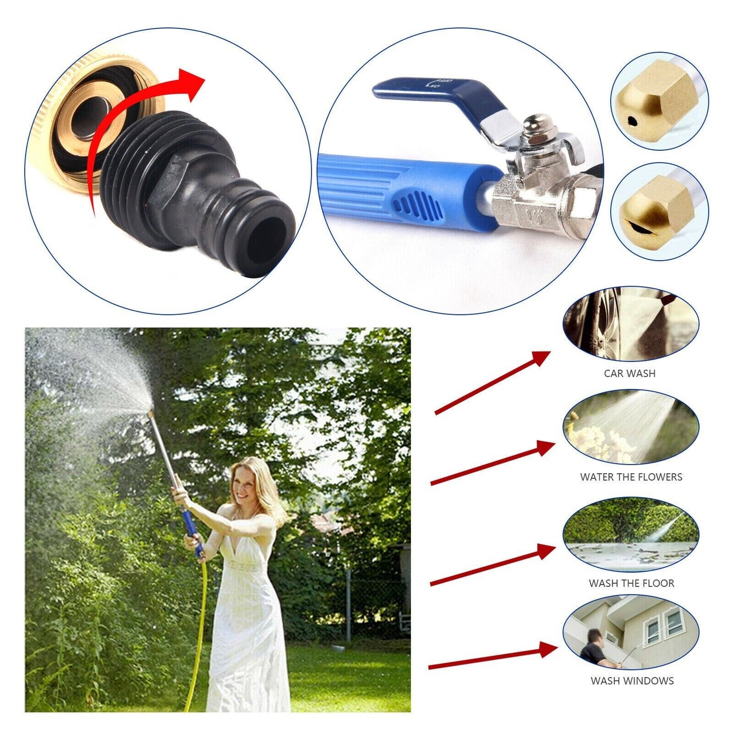 High Pressure Power Washer Spray Gun Nozzle