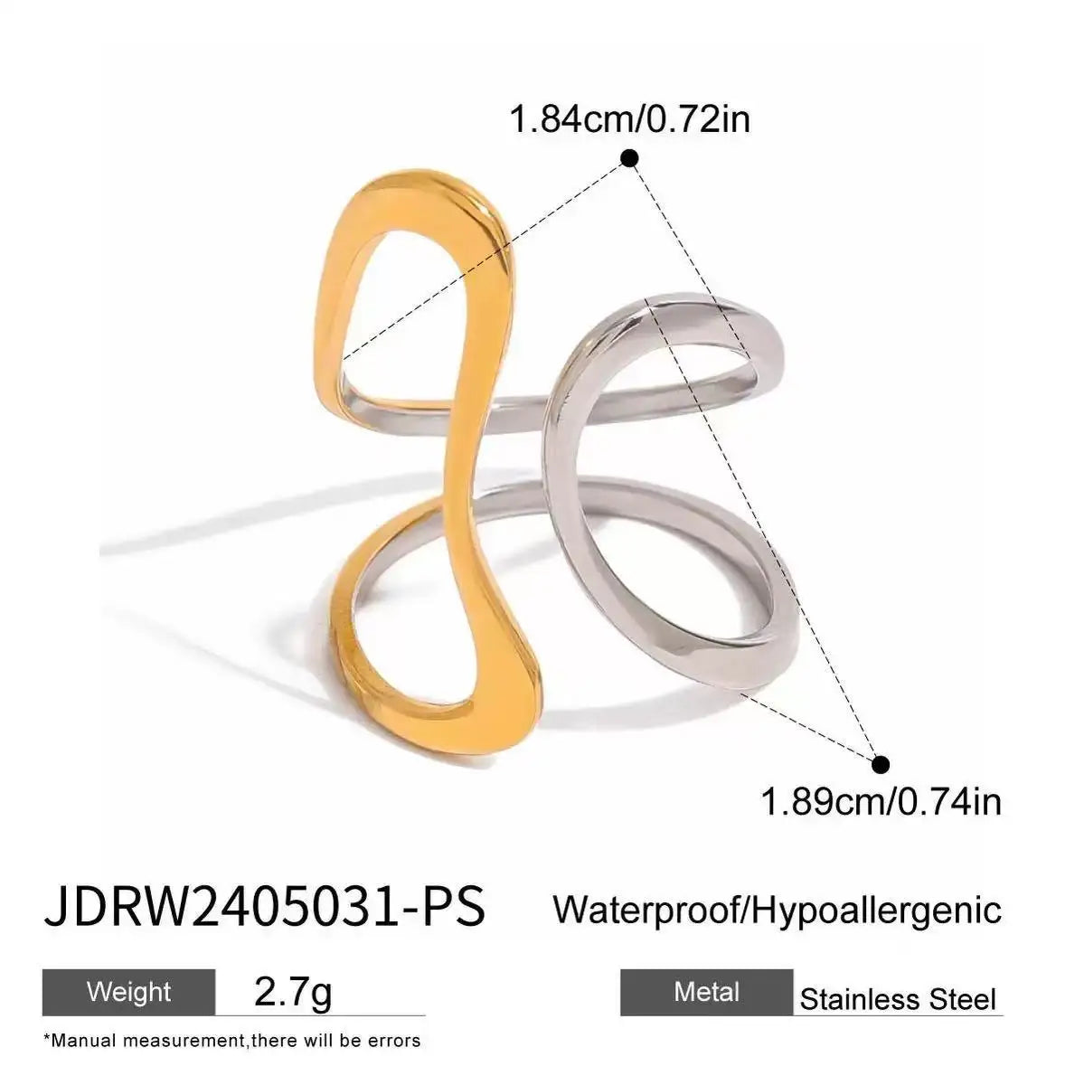 Waterproof Stainless Steel Adjustable Ring