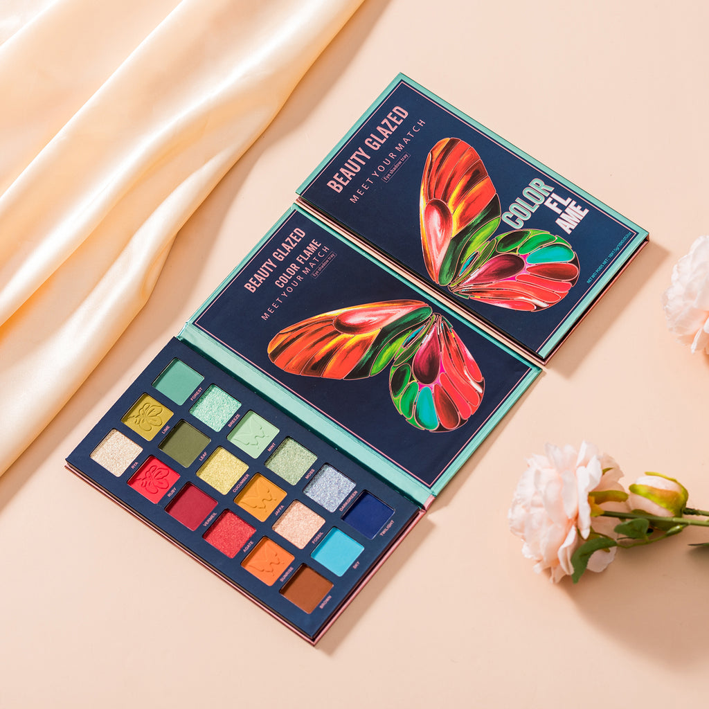 18-Color Butterfly Flame Eyeshadow Palette for Makeup