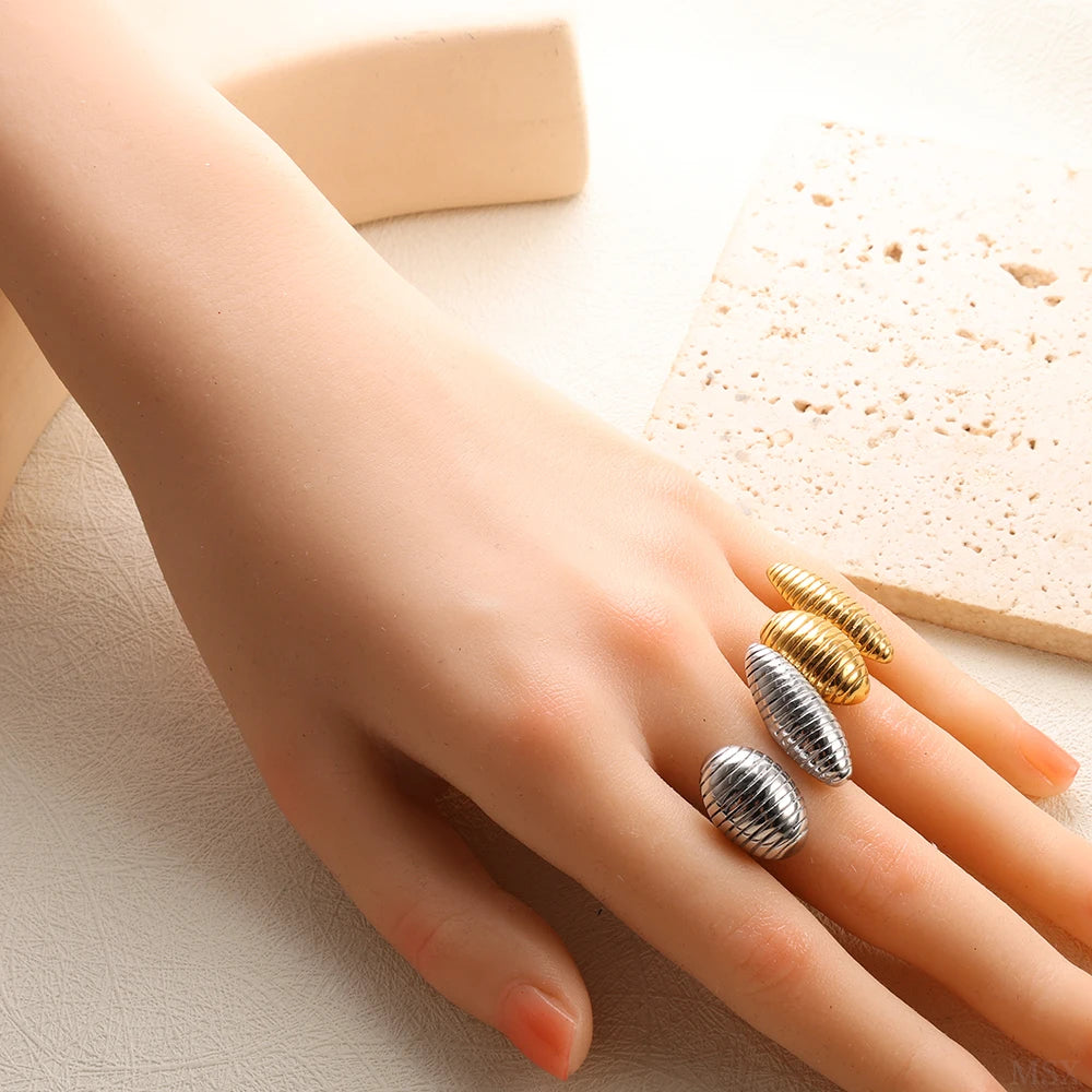 Waterproof Stainless Steel Adjustable Ring