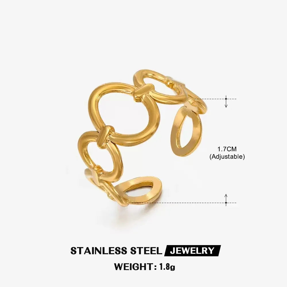 Waterproof Stainless Steel Adjustable Ring