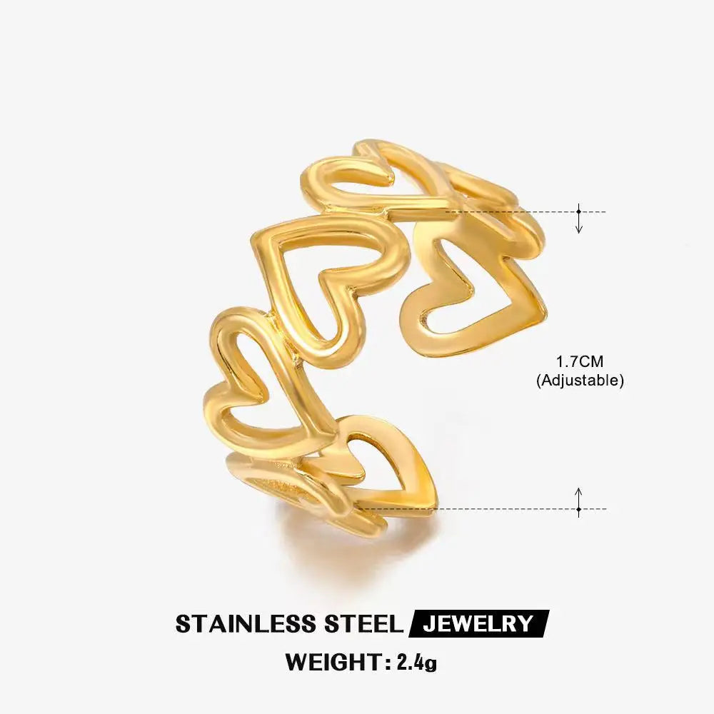 Waterproof Stainless Steel Adjustable Ring