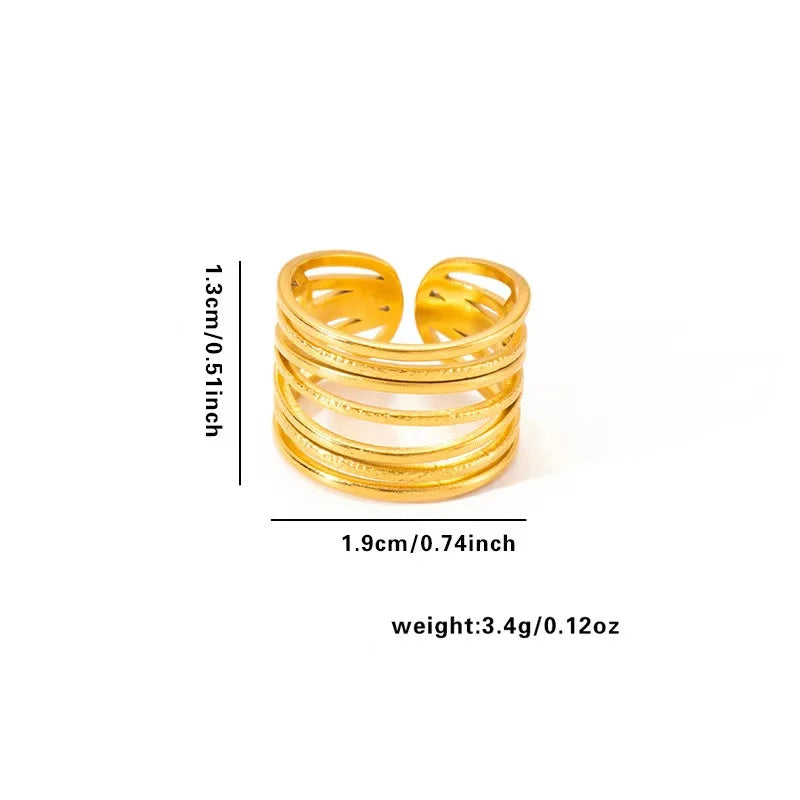 Waterproof Stainless Steel Adjustable Ring