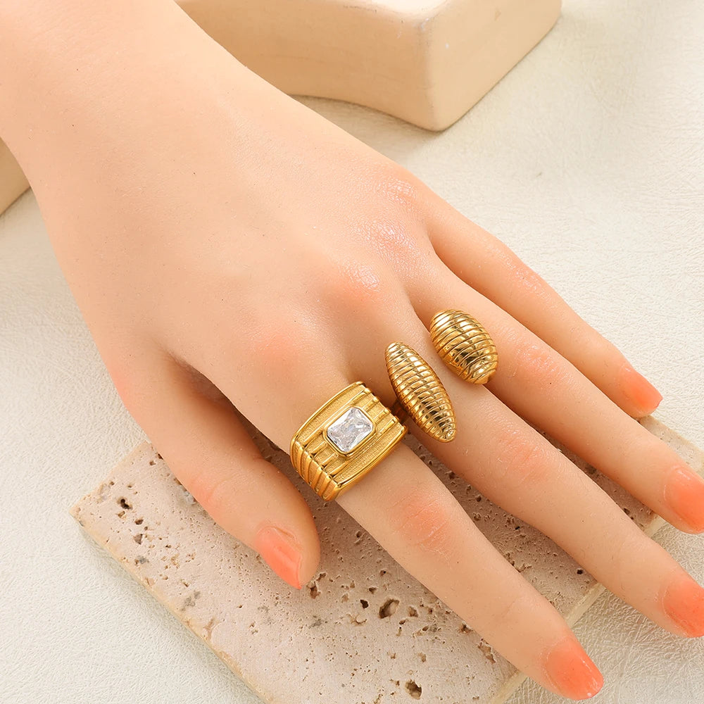 Waterproof Stainless Steel Adjustable Ring