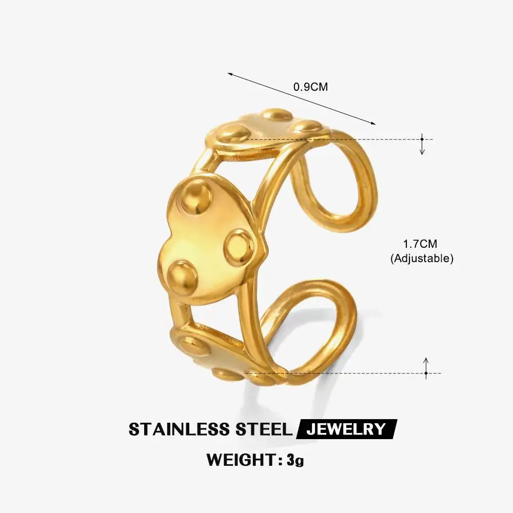Waterproof Stainless Steel Adjustable Ring