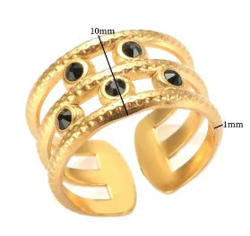 Waterproof Stainless Steel Adjustable Ring