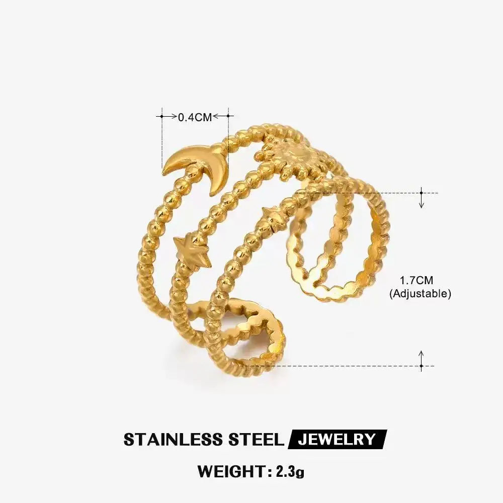 Waterproof Stainless Steel Adjustable Ring