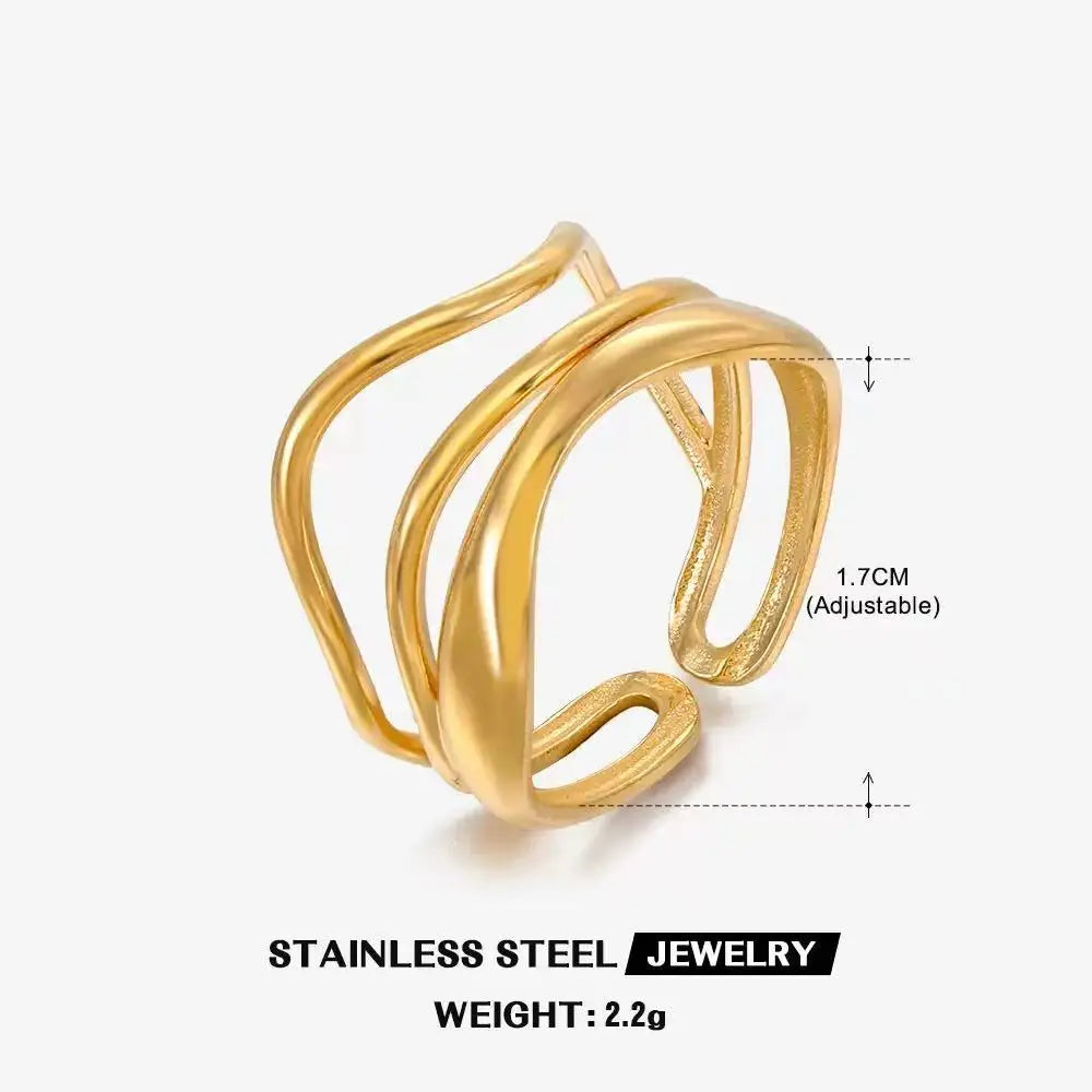 Waterproof Stainless Steel Adjustable Ring