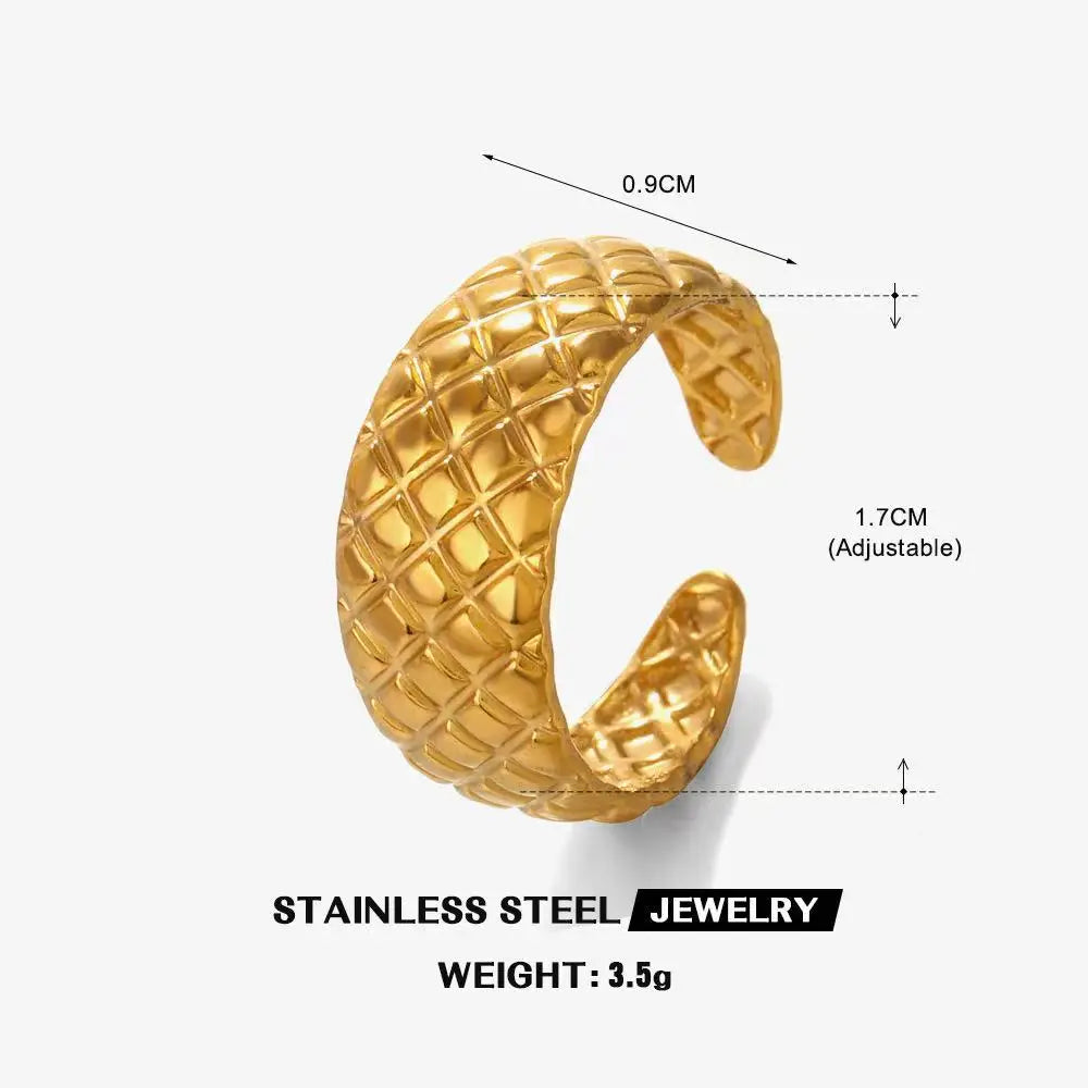 Waterproof Stainless Steel Adjustable Ring