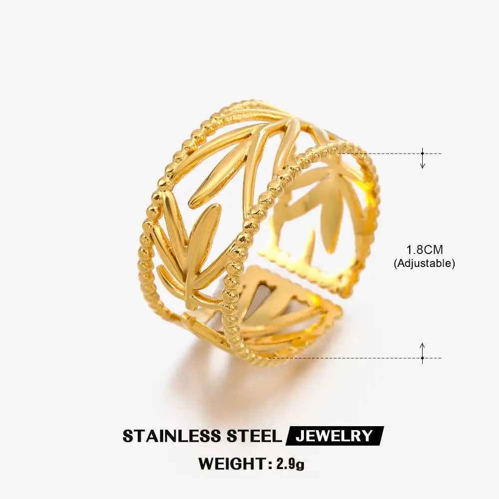 Waterproof Stainless Steel Adjustable Ring