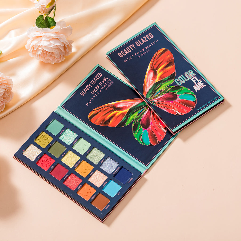18-Color Butterfly Flame Eyeshadow Palette for Makeup